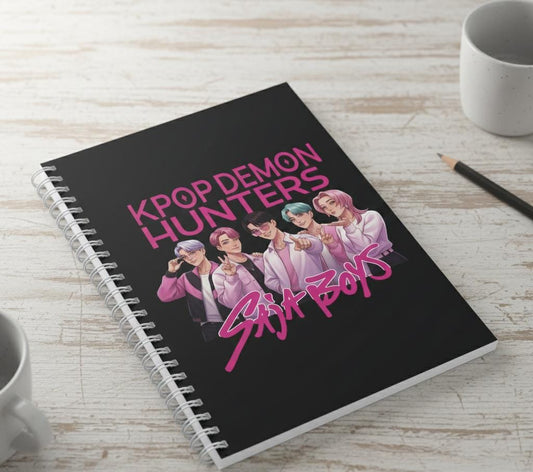 Kpop Demon Hunters Spiral Notebook | HunterX Spiral Notebook | Kpop Demon Spiral  Notebook | Saja Boys Notebook | Kpop Demon Notebook