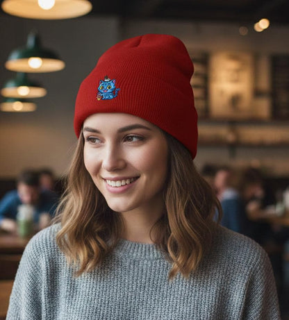 K-Pop Derpy Tiger Embroidery Beanie | Huntrix Demon Hunters Derpy Tiger Beanie | K-Pop Demon Hunters Beanie | K-Pop Derpy Tiger Cap