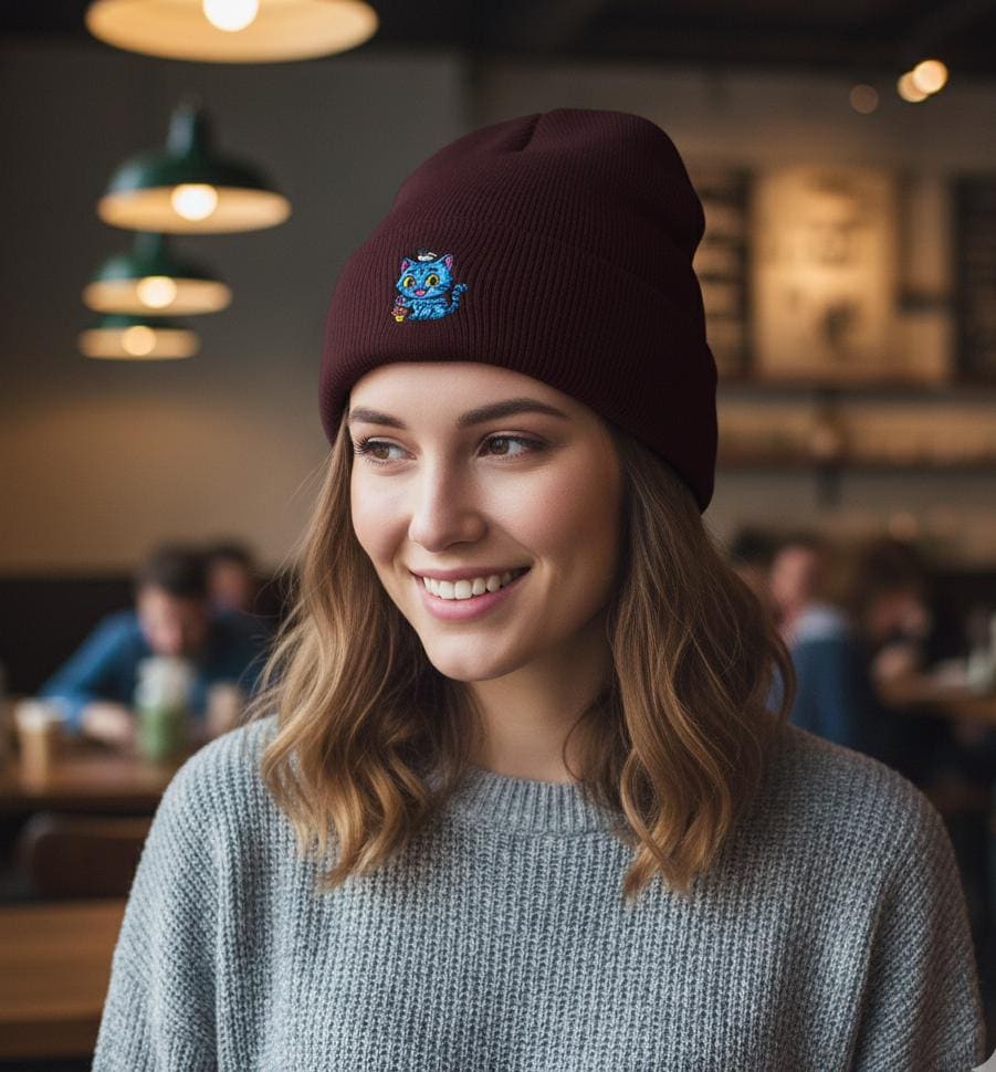 K-Pop Derpy Tiger Embroidery Beanie | Huntrix Demon Hunters Derpy Tiger Beanie | K-Pop Demon Hunters Beanie | K-Pop Derpy Tiger Cap