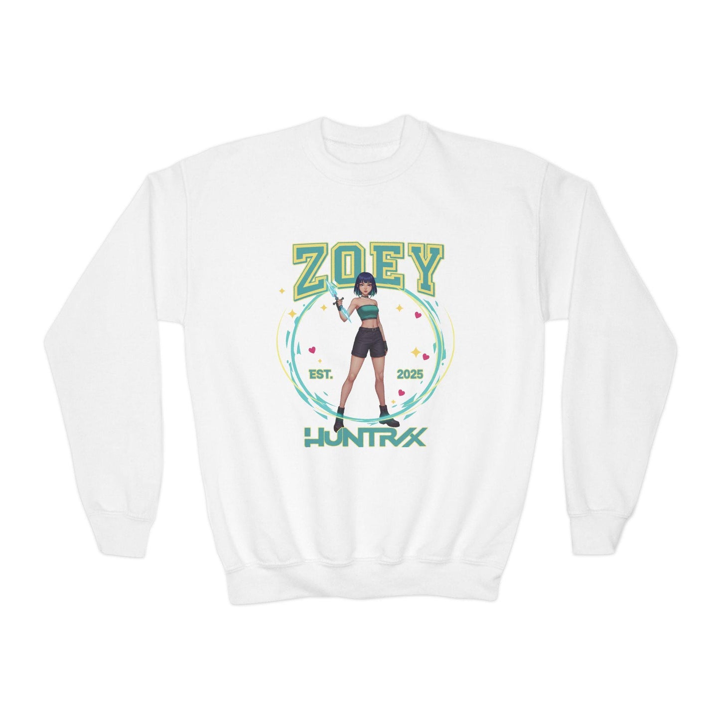 K-Pop Zoey Sweatshirt | Huntrix Zoey Sweatshirt | K-Pop Demon Hunter kids Sweatshirt | K-Pop Kids Sweatshirt | Saja Boys Sweatshirt
