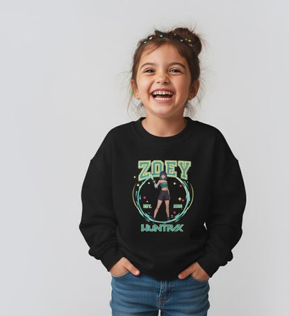 K-Pop Zoey Sweatshirt | Huntrix Zoey Sweatshirt | K-Pop Demon Hunter kids Sweatshirt | K-Pop Kids Sweatshirt | Saja Boys Sweatshirt