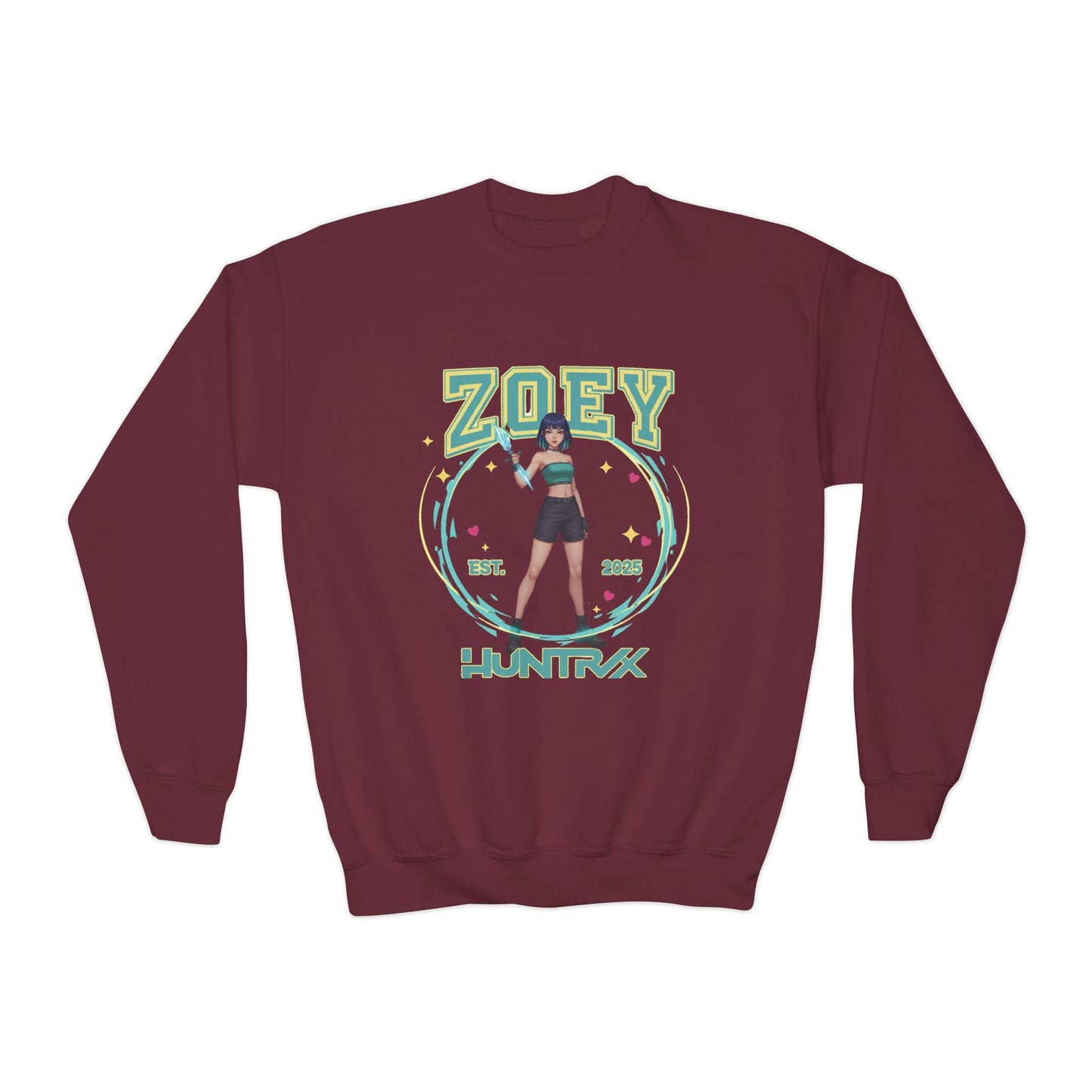 K-Pop Zoey Sweatshirt | Huntrix Zoey Sweatshirt | K-Pop Demon Hunter kids Sweatshirt | K-Pop Kids Sweatshirt | Saja Boys Sweatshirt