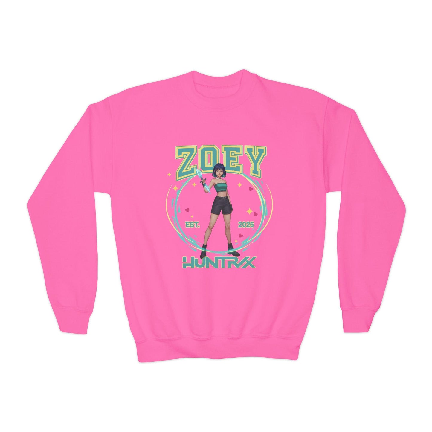 K-Pop Zoey Sweatshirt | Huntrix Zoey Sweatshirt | K-Pop Demon Hunter kids Sweatshirt | K-Pop Kids Sweatshirt | Saja Boys Sweatshirt