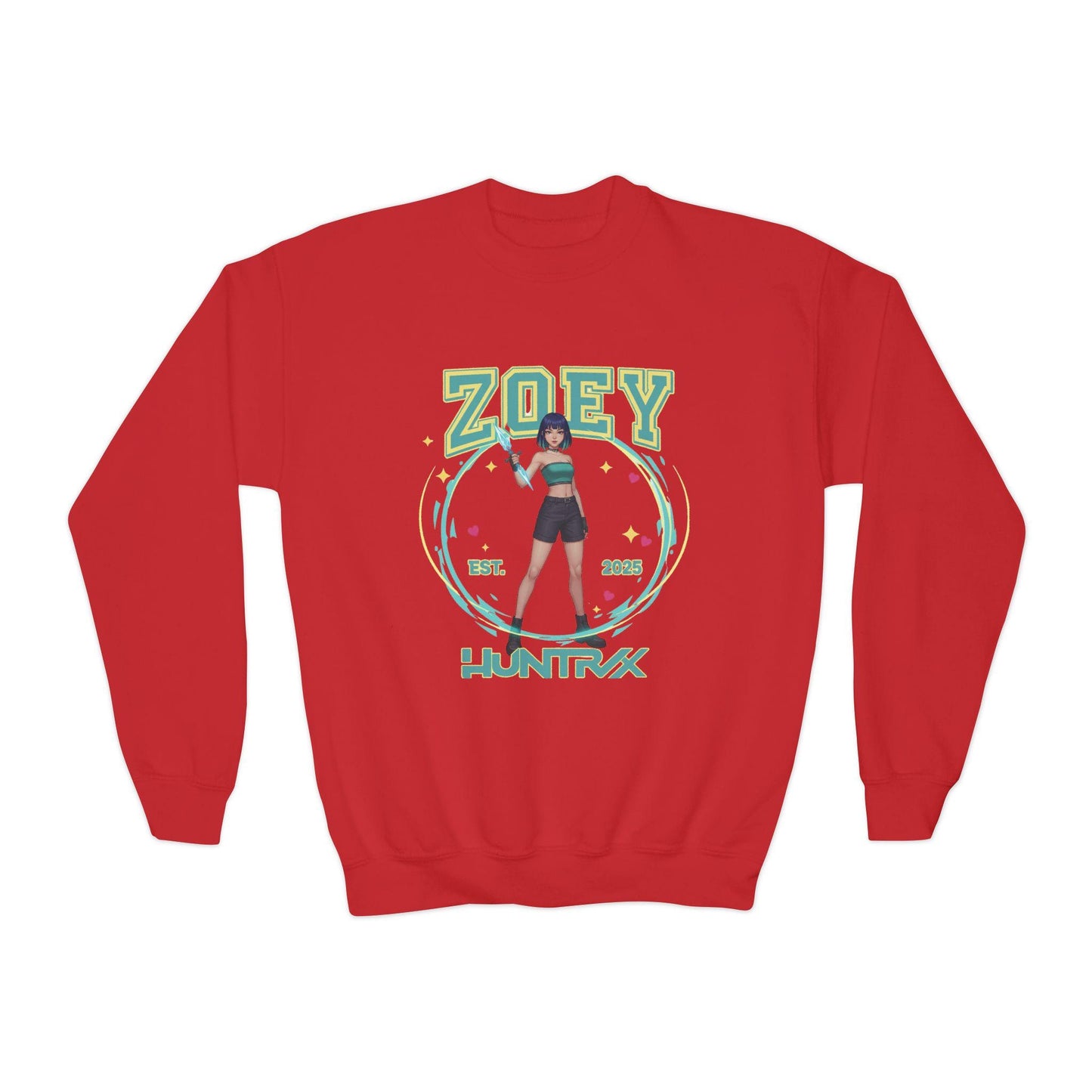 K-Pop Zoey Sweatshirt | Huntrix Zoey Sweatshirt | K-Pop Demon Hunter kids Sweatshirt | K-Pop Kids Sweatshirt | Saja Boys Sweatshirt