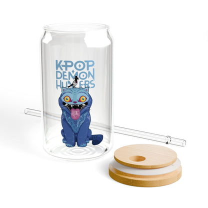 K-Pop Demon Hunter tumbler | Derpy Tiger Sipper Glass | K-Pop Demon Hunter Sipper | Huntrix Derpy Tiger Sipper | Derpy Tiger Tumbler