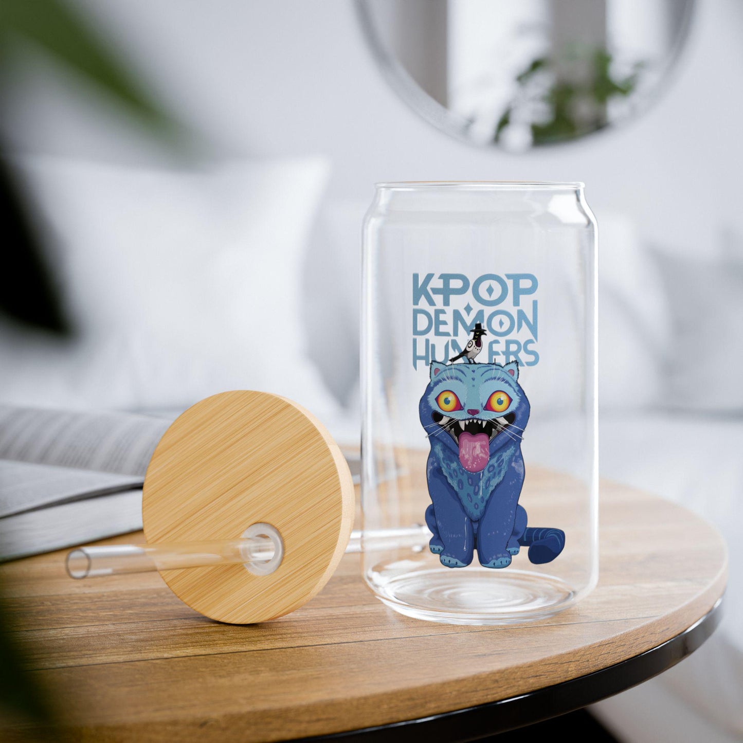 K-Pop Demon Hunter tumbler | Derpy Tiger Sipper Glass | K-Pop Demon Hunter Sipper | Huntrix Derpy Tiger Sipper | Derpy Tiger Tumbler