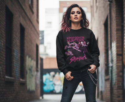 Kpop Demon Hunters Sweatshirt | Saja Boys sweatshirt | Huntrix Sweatshirt | KPop Demon Hunters Unisex Sweatshirt | Kpop Unisex Sweatshirt
