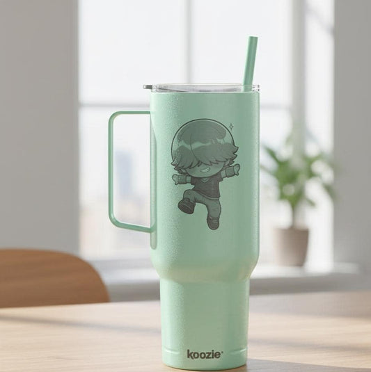 Hunter Compass Tumbler 40oz | K-Pop Insulated Travel Mug with Lid | K-Pop Demon Hunters Tumbler | Mystery Saja Mug | Saja Boys Tumbler