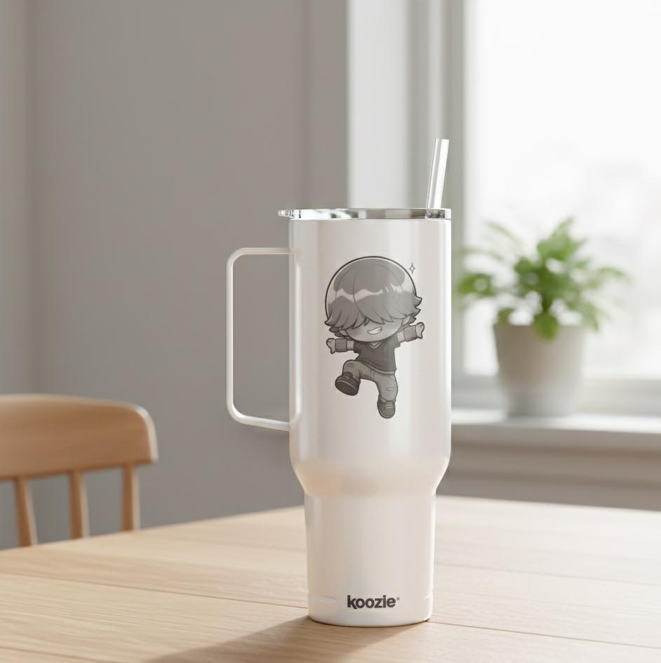 Hunter Compass Tumbler 40oz | K-Pop Insulated Travel Mug with Lid | K-Pop Demon Hunters Tumbler | Mystery Saja Mug | Saja Boys Tumbler