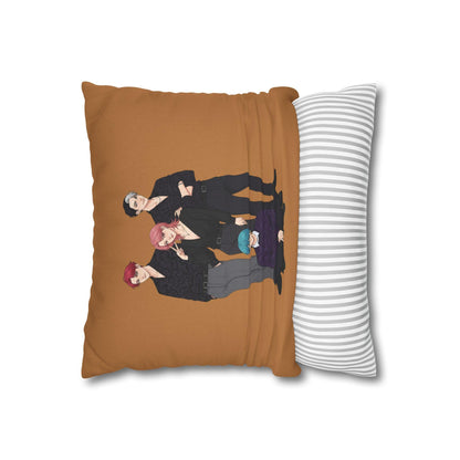 Saja Boys Band Pillowcase | K-Pop Square Polyester Pillowcase | K-Pop Demon Hunters Pillowcase | Huntrix Pillowcase | Saja Boys Pillowcase