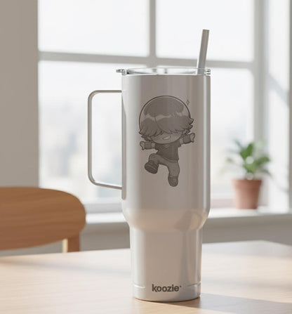 Hunter Compass Tumbler 40oz | K-Pop Insulated Travel Mug with Lid | K-Pop Demon Hunters Tumbler | Mystery Saja Mug | Saja Boys Tumbler