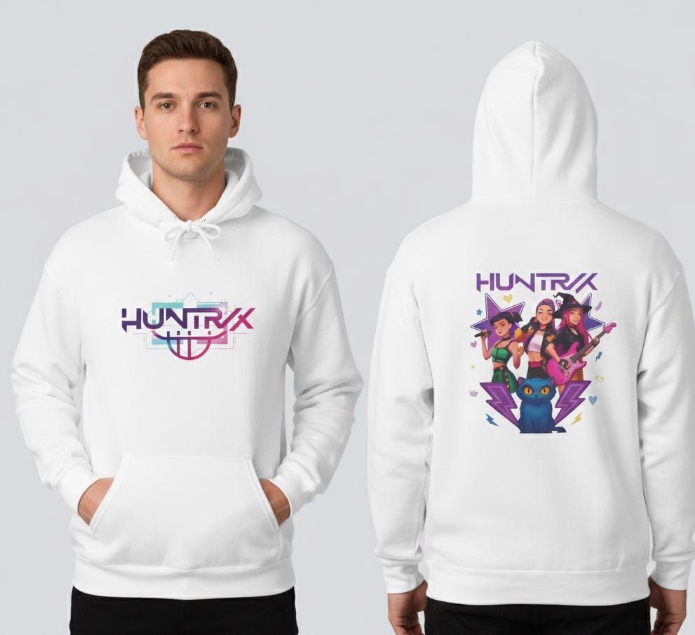 Huntrix Band Logo Hoodie | K-Pop Unisex Hoodie | K-Pop Demon Hunters Unisex Hoodie | Saja Boys Hoodie | K-Pop Group Unisex Hoodie