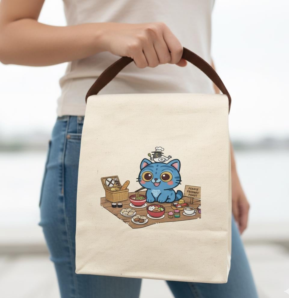 K-Pop Demon Hunters Lunch Bag | Derpy Tiger Lunch Bag | Huntrix Lunch Bag | K-Pop Lunch Bag | Derpy Cat Lunch Bag