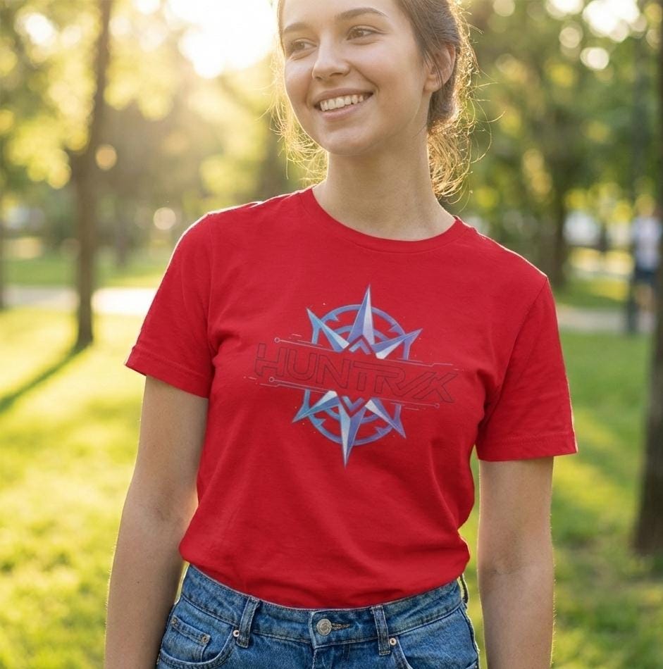 HUNTRX Compass Logo Tee | K-Pop Unisex T-Shirt | K-Pop Demon Hunters Tee | Saja Boys Unisex Tee | K-Pop Unisex Tee
