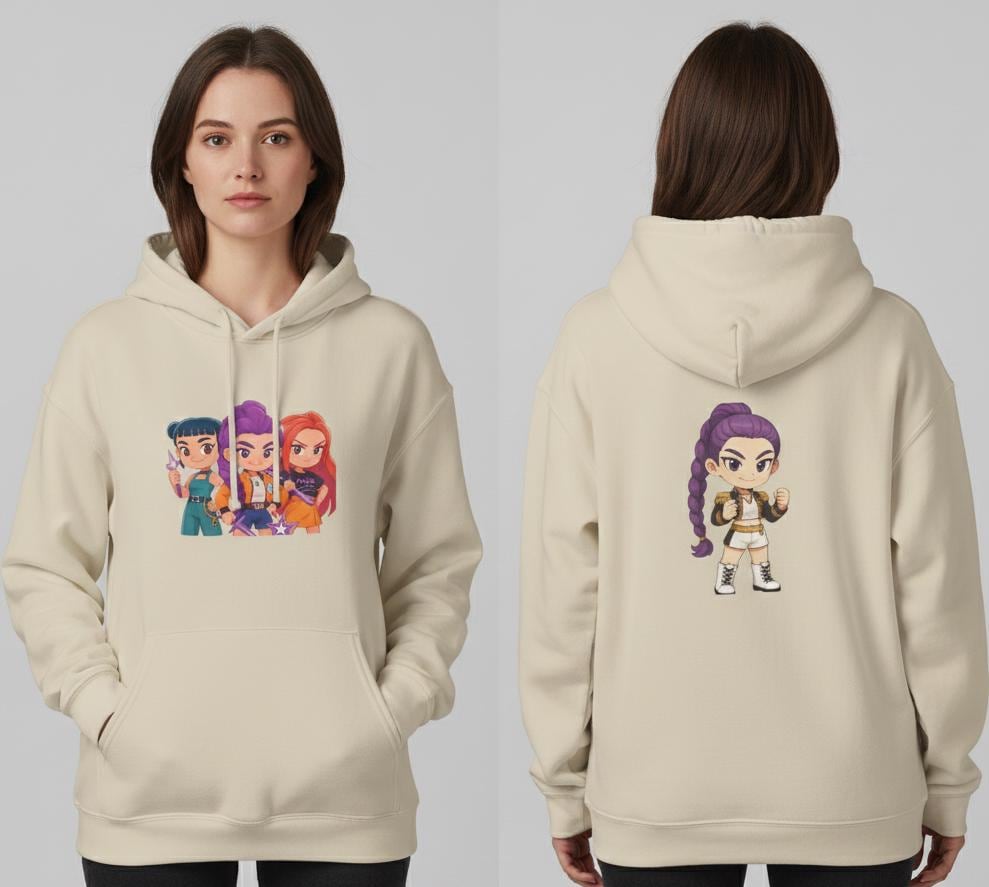 K-Pop Girl Trio Hoodie | Huntrix Girl Trio Hoodie | K-Pop Demon Hunters Hoodie | Rumi Mira Zoey Trio Hoodie | K-Pop Girl Hoodie