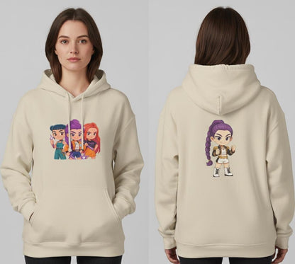 K-Pop Girl Trio Hoodie | Huntrix Girl Trio Hoodie | K-Pop Demon Hunters Hoodie | Rumi Mira Zoey Trio Hoodie | K-Pop Girl Hoodie