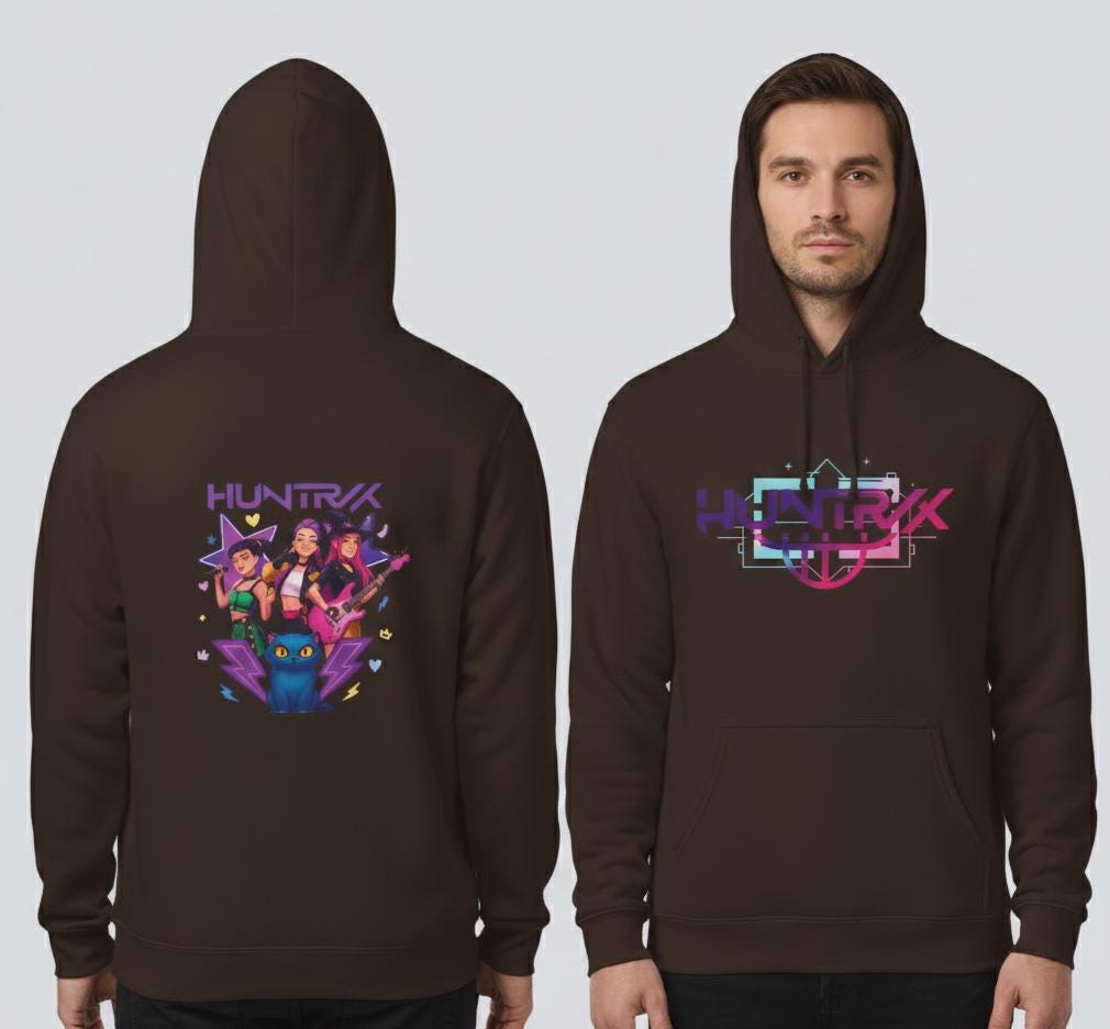 Huntrix Band Logo Hoodie | K-Pop Unisex Hoodie | K-Pop Demon Hunters Unisex Hoodie | Saja Boys Hoodie | K-Pop Group Unisex Hoodie