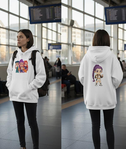 K-Pop Girl Trio Hoodie | Huntrix Girl Trio Hoodie | K-Pop Demon Hunters Hoodie | Rumi Mira Zoey Trio Hoodie | K-Pop Girl Hoodie