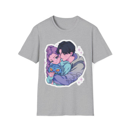 Kawaii Couple T-Shirt | Rujinu T-Shirt | K-Pop Hunters T-Shirt | Huntrix Unisex T-Shirt | K-Pop Couple T-Shirt
