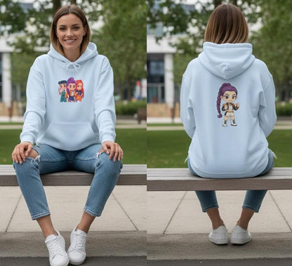 K-Pop Girl Trio Hoodie | Huntrix Girl Trio Hoodie | K-Pop Demon Hunters Hoodie | Rumi Mira Zoey Trio Hoodie | K-Pop Girl Hoodie