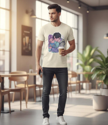 Kawaii Couple T-Shirt | Rujinu T-Shirt | K-Pop Hunters T-Shirt | Huntrix Unisex T-Shirt | K-Pop Couple T-Shirt