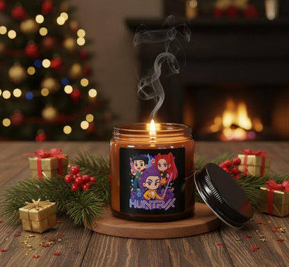 Huntrix Trio Character Candle Amber Jar |  K-POP group Scented Soy Candle | K-POP Demon Hunters Soy Candle | K-POP christmas decor