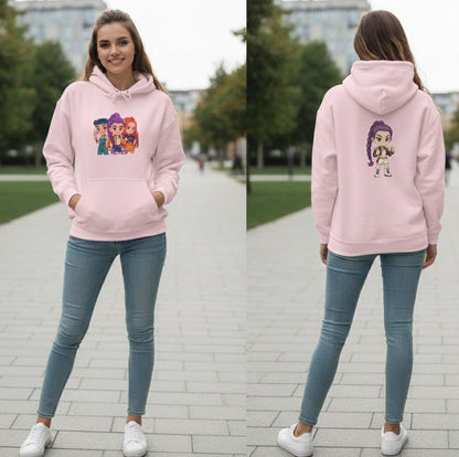 K-Pop Girl Trio Hoodie | Huntrix Girl Trio Hoodie | K-Pop Demon Hunters Hoodie | Rumi Mira Zoey Trio Hoodie | K-Pop Girl Hoodie