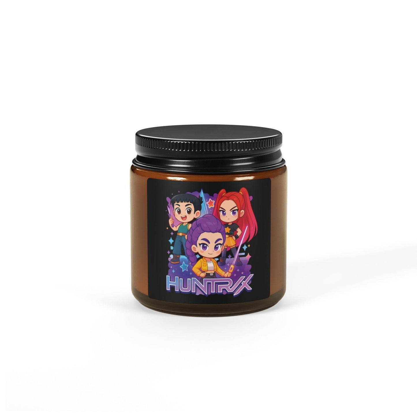 Huntrix Trio Character Candle Amber Jar |  K-POP group Scented Soy Candle | K-POP Demon Hunters Soy Candle | K-POP christmas decor