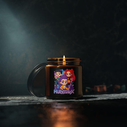 Huntrix Trio Character Candle Amber Jar |  K-POP group Scented Soy Candle | K-POP Demon Hunters Soy Candle | K-POP christmas decor