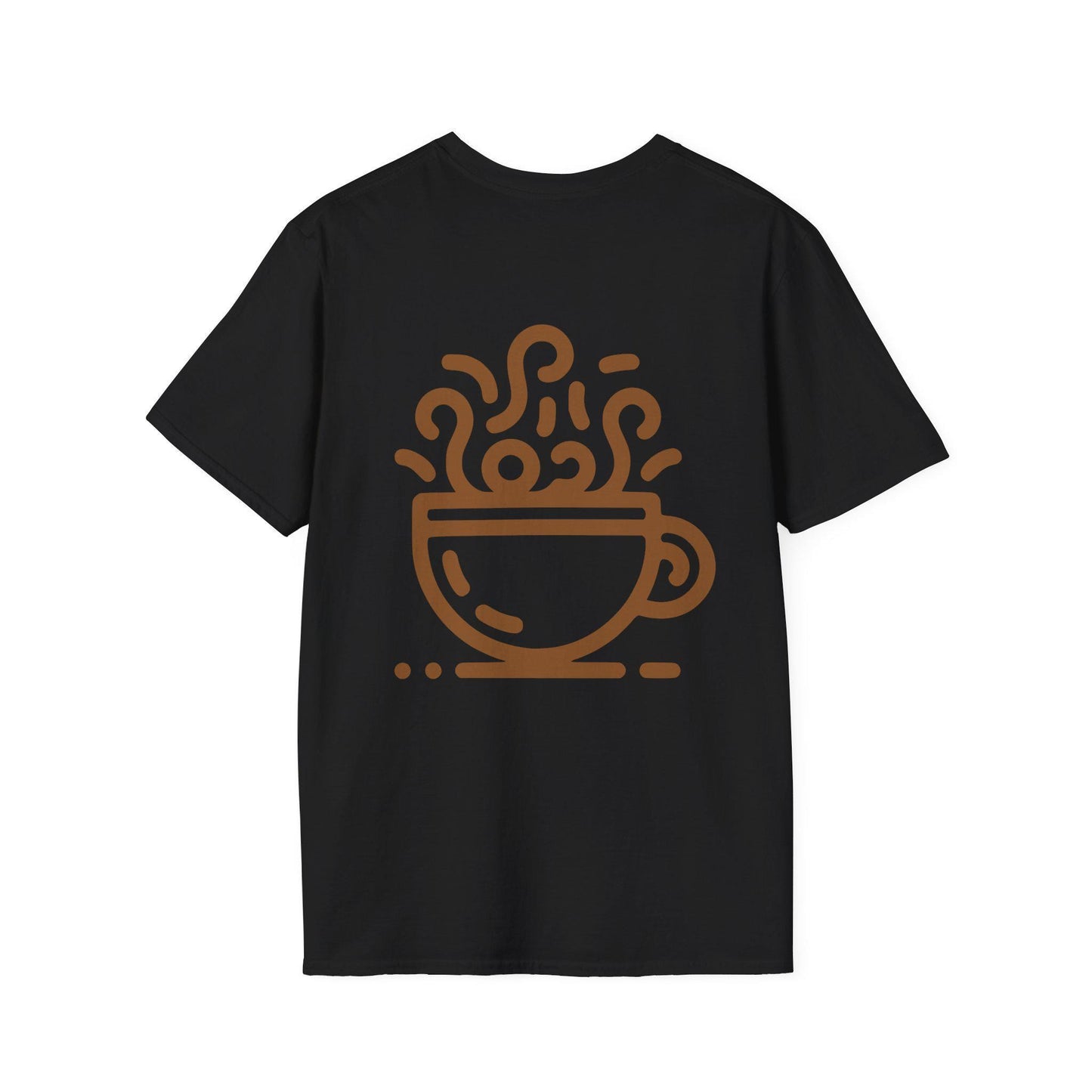Steaming Coffee Cup T-Shirt | Coffee Lover Shirt, Cafe Illustration |  Lightweight Cotton Tee