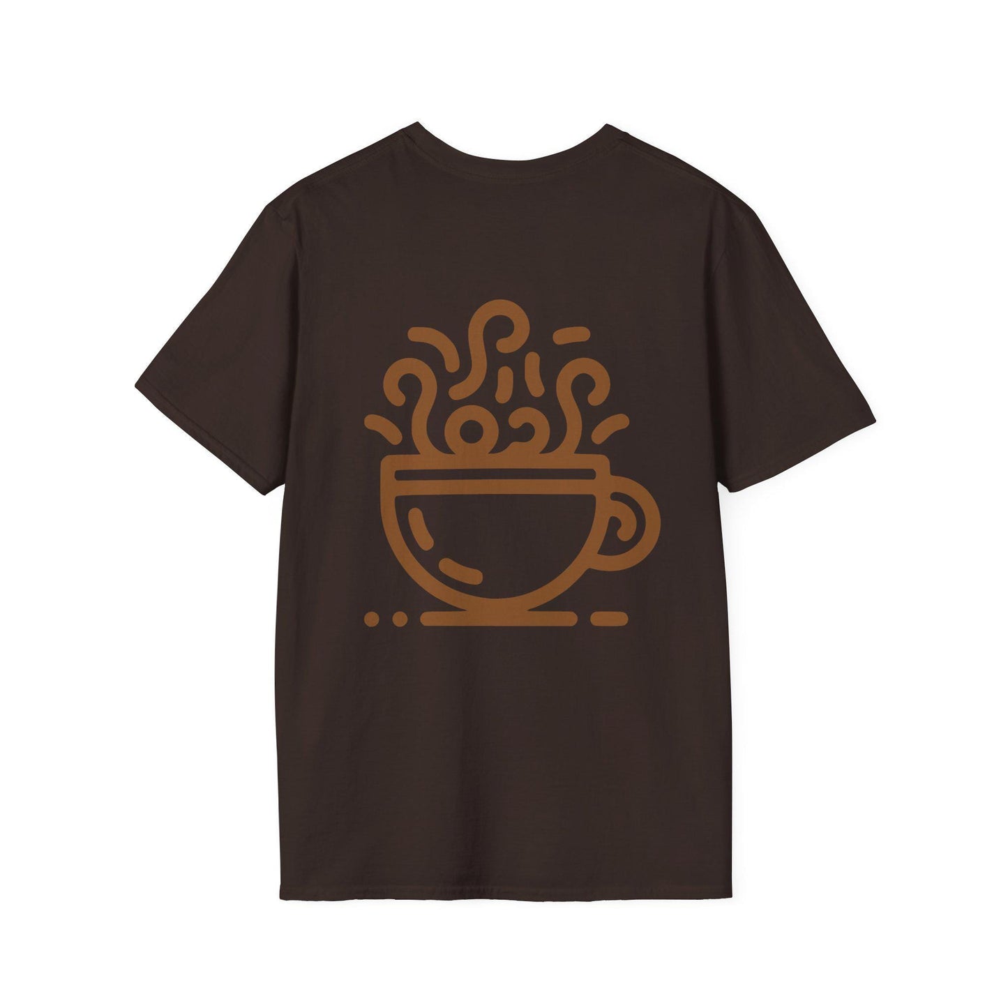 Steaming Coffee Cup T-Shirt | Coffee Lover Shirt, Cafe Illustration |  Lightweight Cotton Tee