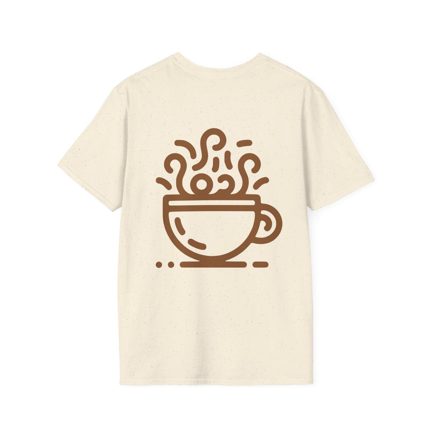 Steaming Coffee Cup T-Shirt | Coffee Lover Shirt, Cafe Illustration |  Lightweight Cotton Tee