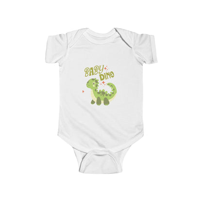 Baby Dino Bodysuit | Green Dinosaur Illustration, Infant Wrap