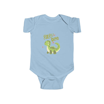 Baby Dino Bodysuit | Green Dinosaur Illustration, Infant Wrap