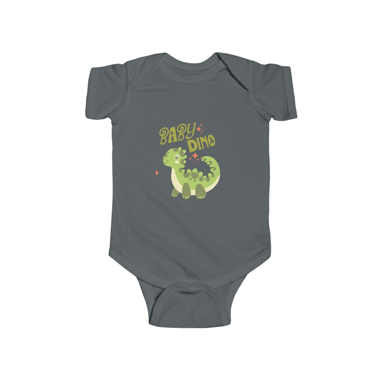 Baby Dino Bodysuit | Green Dinosaur Illustration, Infant Wrap