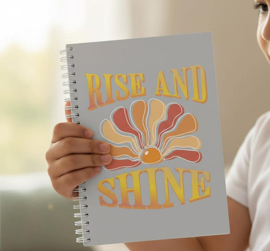 Retro Sunburst Spiral Notebook | Rise and Shine Artwork
