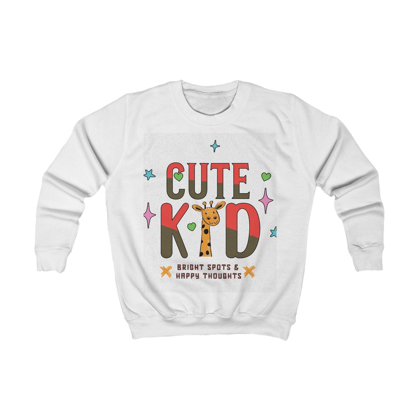 Kid's Giraffe Sweatshirt | Playful Animal Tee, Bright Spots Design