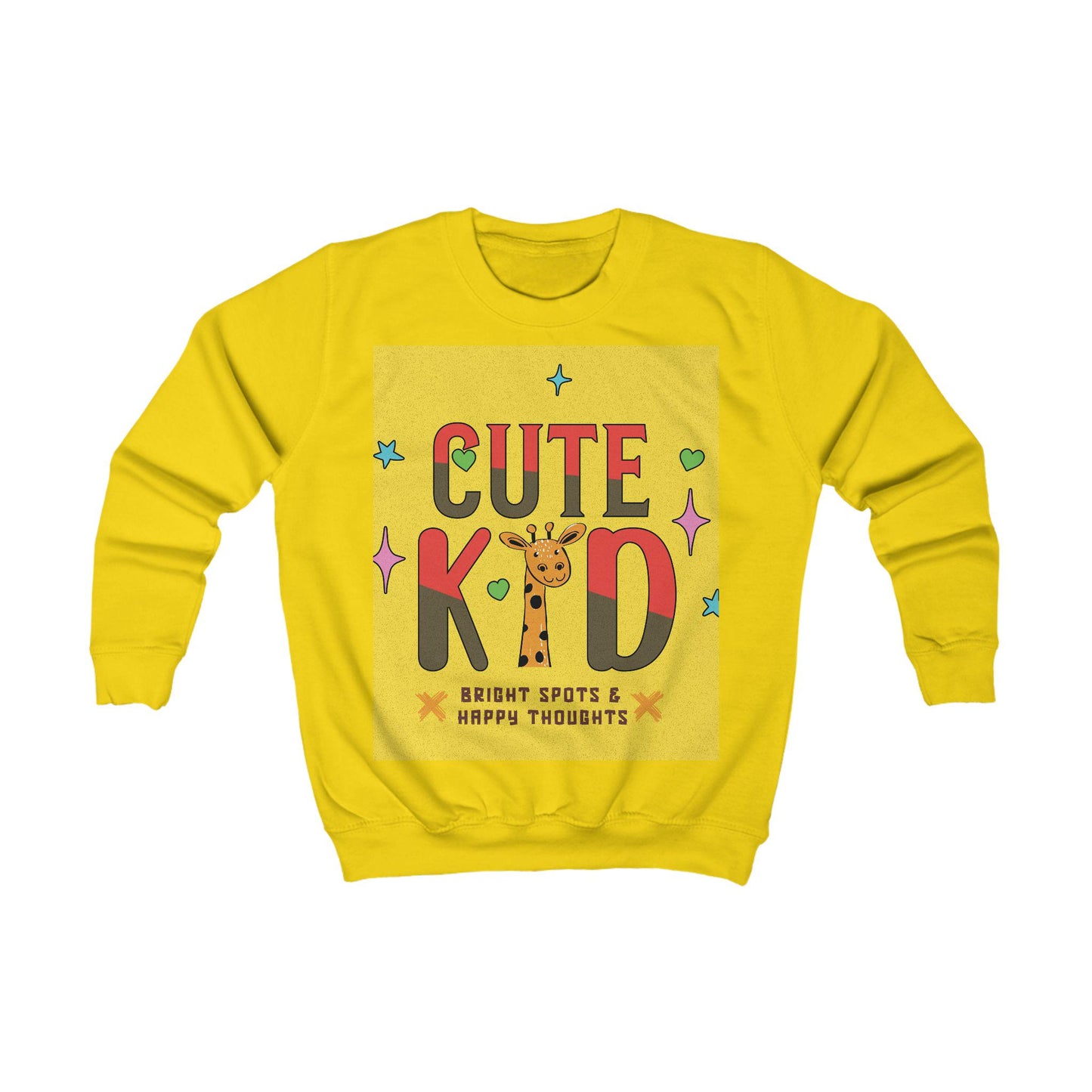 Kid's Giraffe Sweatshirt | Playful Animal Tee, Bright Spots Design