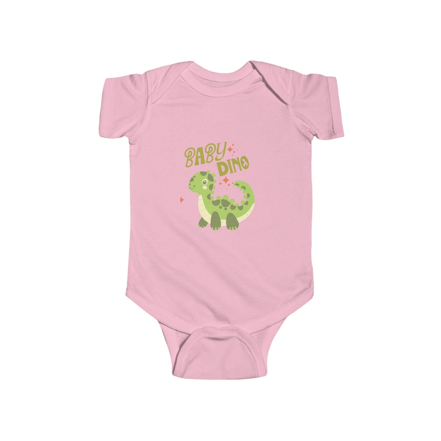 Baby Dino Bodysuit | Green Dinosaur Illustration, Infant Wrap
