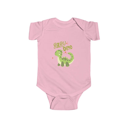 Baby Dino Bodysuit | Green Dinosaur Illustration, Infant Wrap