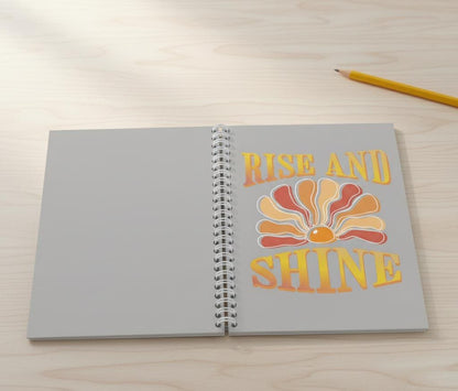 Retro Sunburst Spiral Notebook | Rise and Shine Artwork