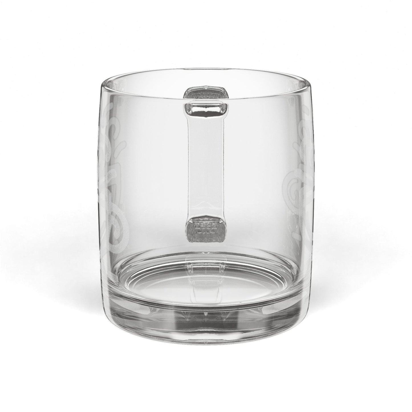 Engraved Glass Coffee Mug | 12.25 oz Clear Mug