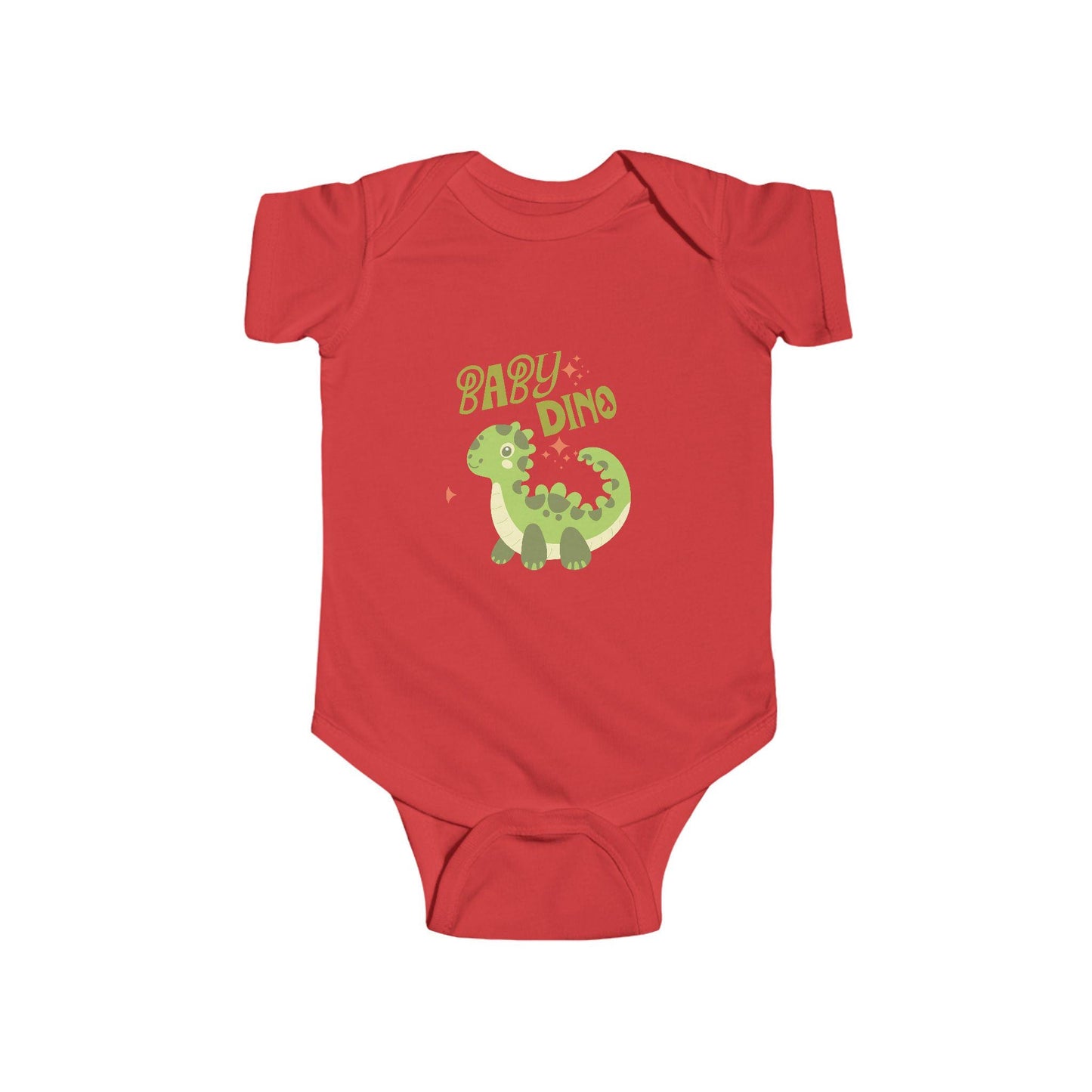 Baby Dino Bodysuit | Green Dinosaur Illustration, Infant Wrap