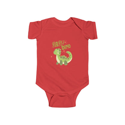 Baby Dino Bodysuit | Green Dinosaur Illustration, Infant Wrap