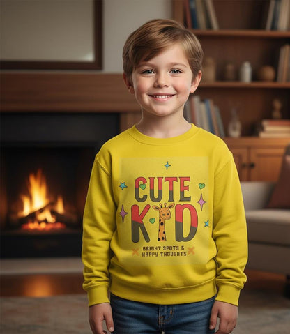 Kid's Giraffe Sweatshirt | Playful Animal Tee, Bright Spots Design