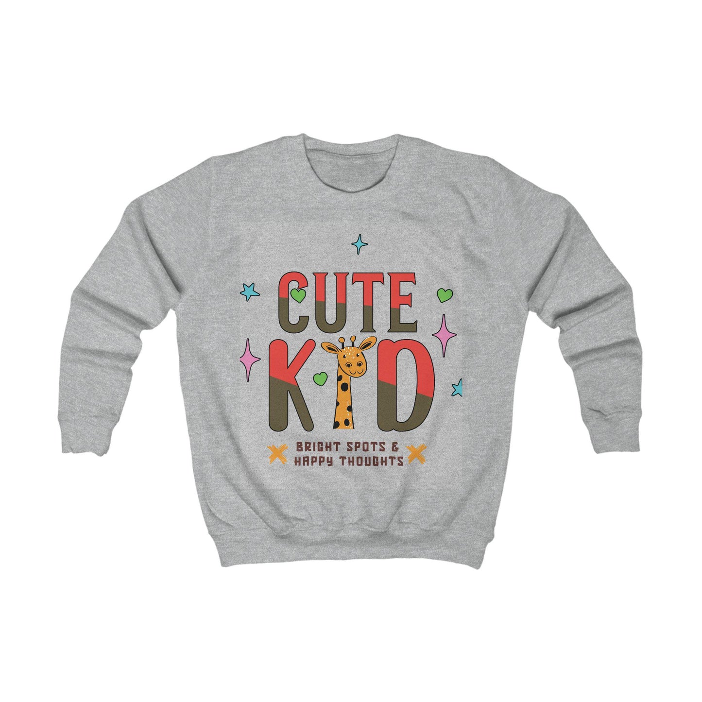 Kid's Giraffe Sweatshirt | Playful Animal Tee, Bright Spots Design