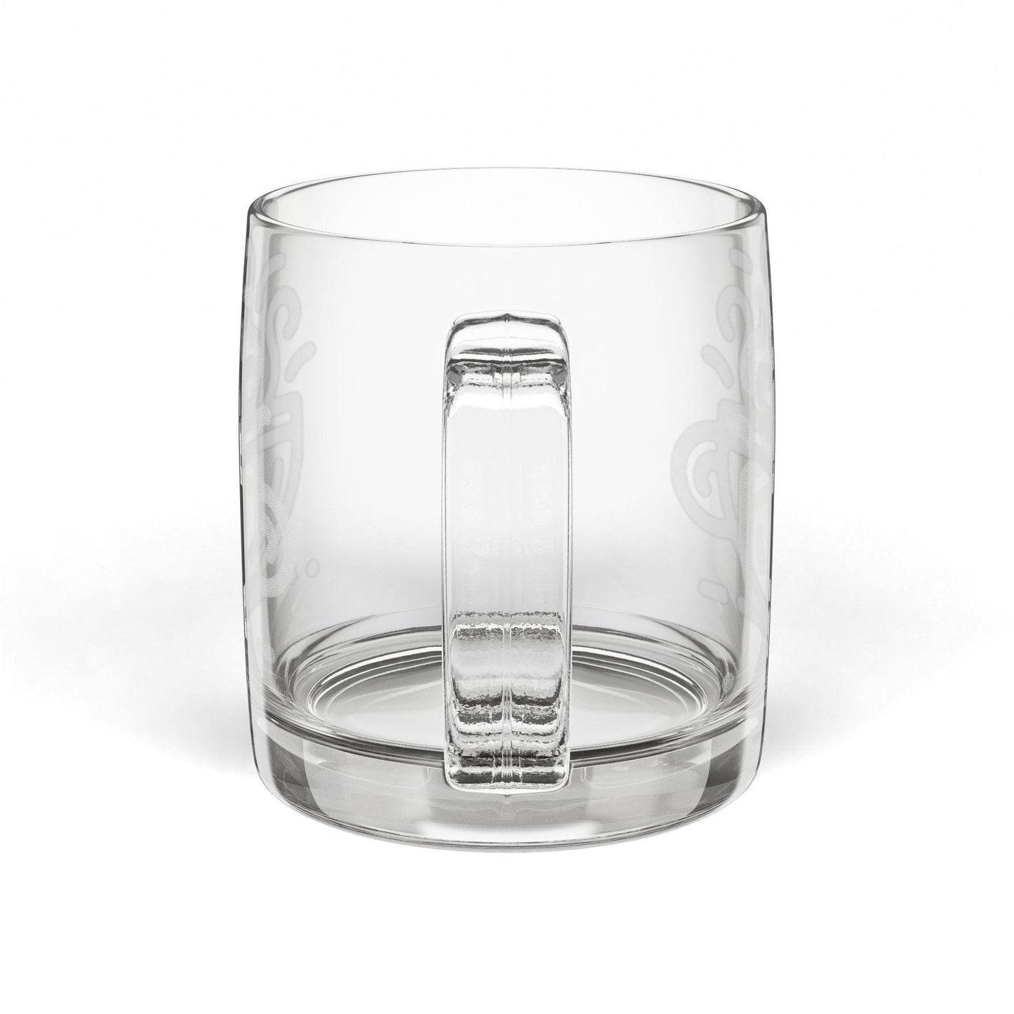 Engraved Glass Coffee Mug | 12.25 oz Clear Mug