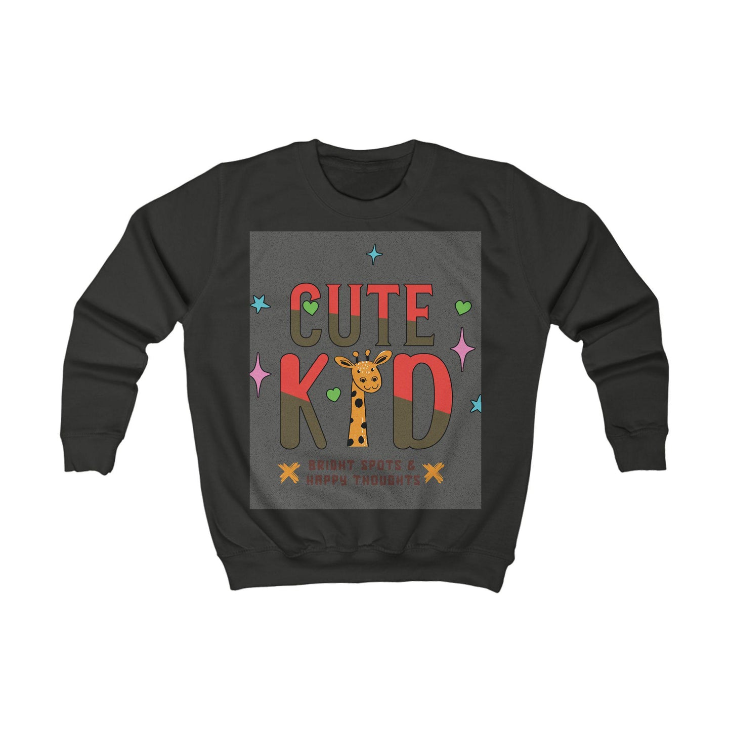 Kid's Giraffe Sweatshirt | Playful Animal Tee, Bright Spots Design