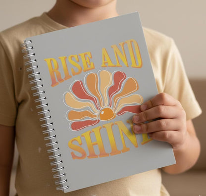 Retro Sunburst Spiral Notebook | Rise and Shine Artwork