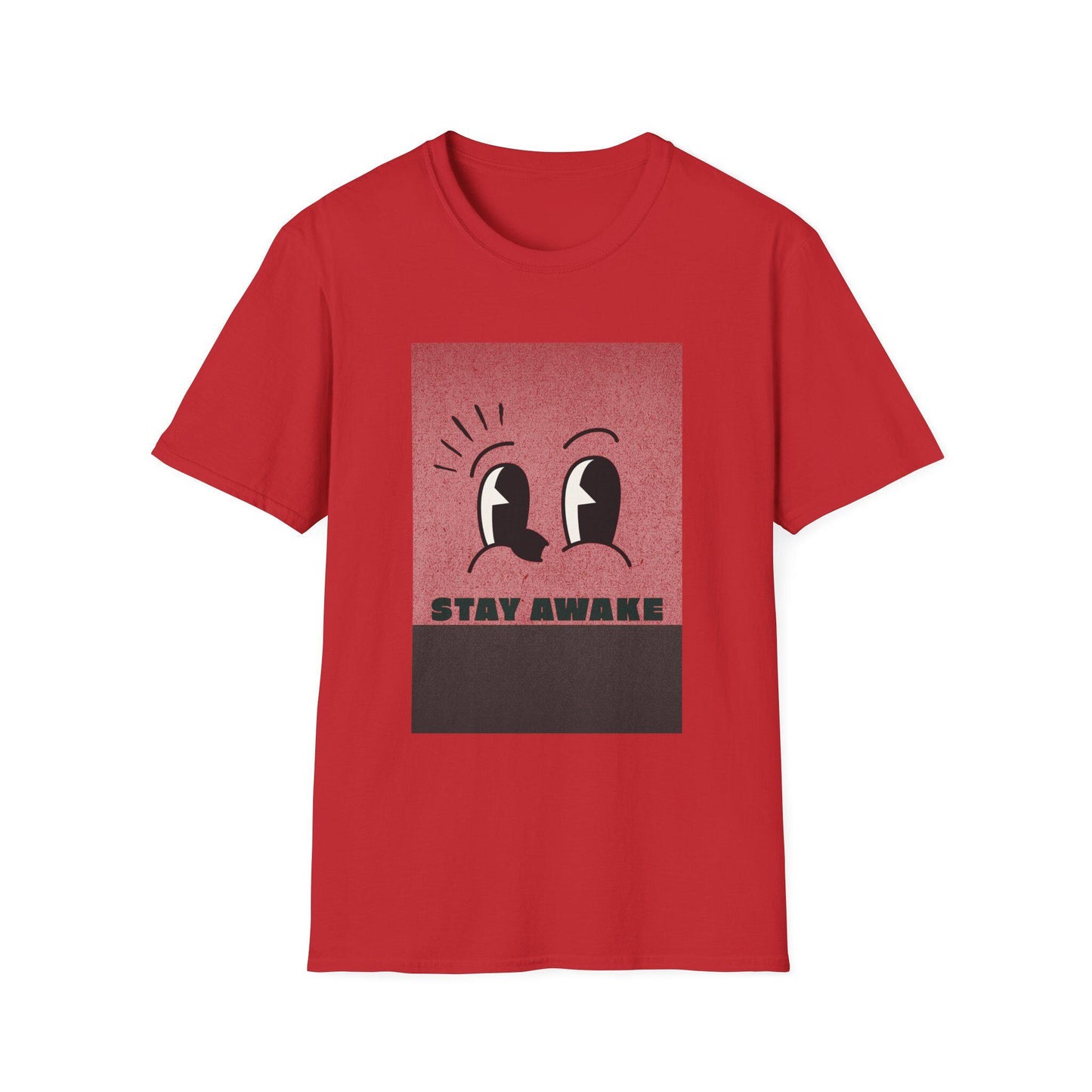Stay Awake Graphic T-Shirt | Minimalist Cartoon Eyes Crew Tee